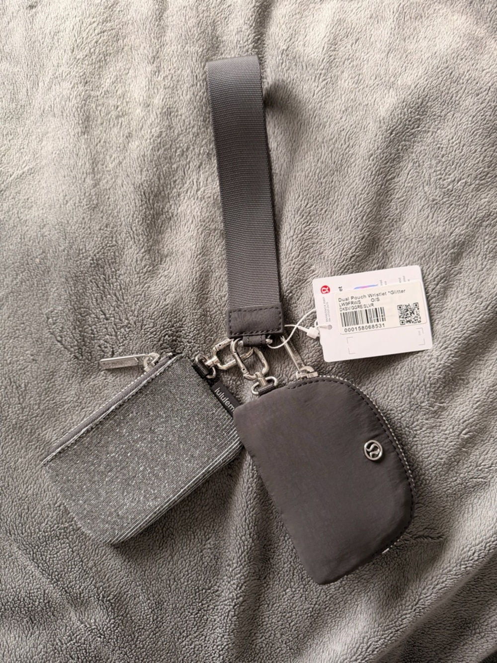 Lululemon Dual Pouch Wristlet in Glitter